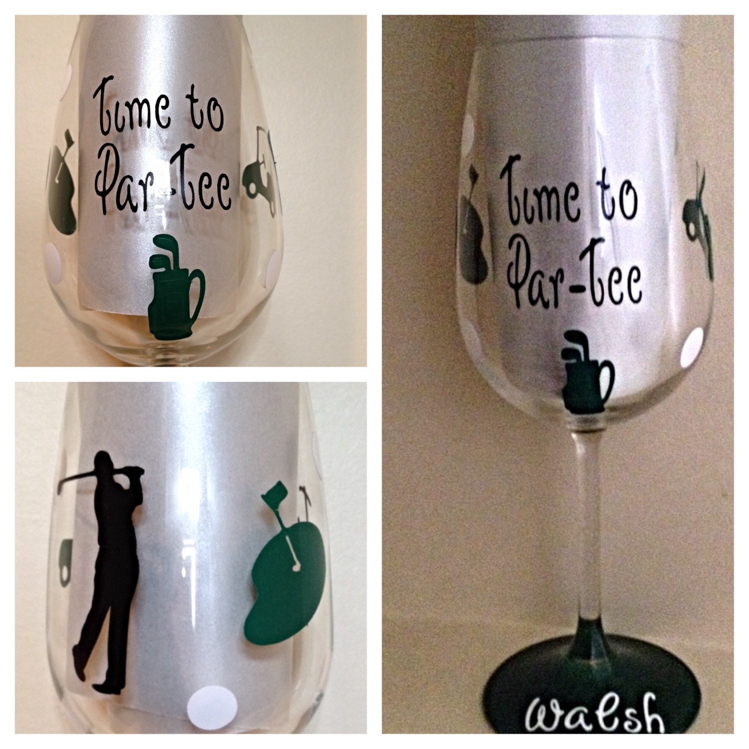 Golf Golf Wine Glass Personalized Wine Golf Glass Golf