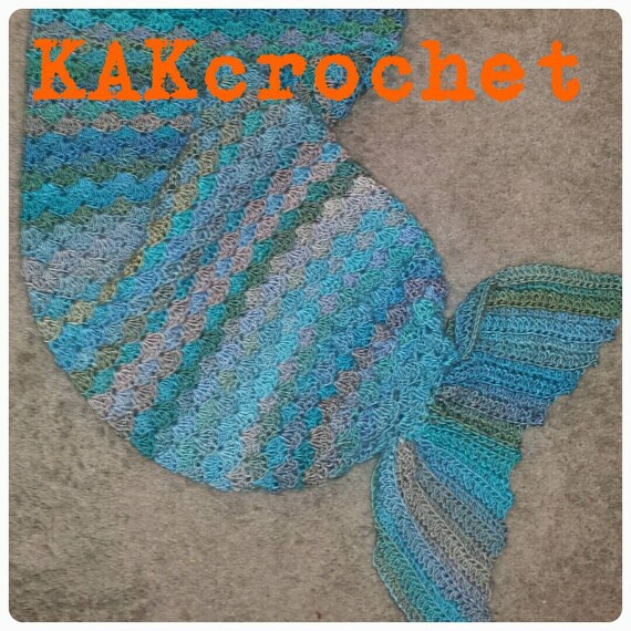 Adult Mermaid Tail Blanket Cocoon Style by KAKcrochet on Etsy