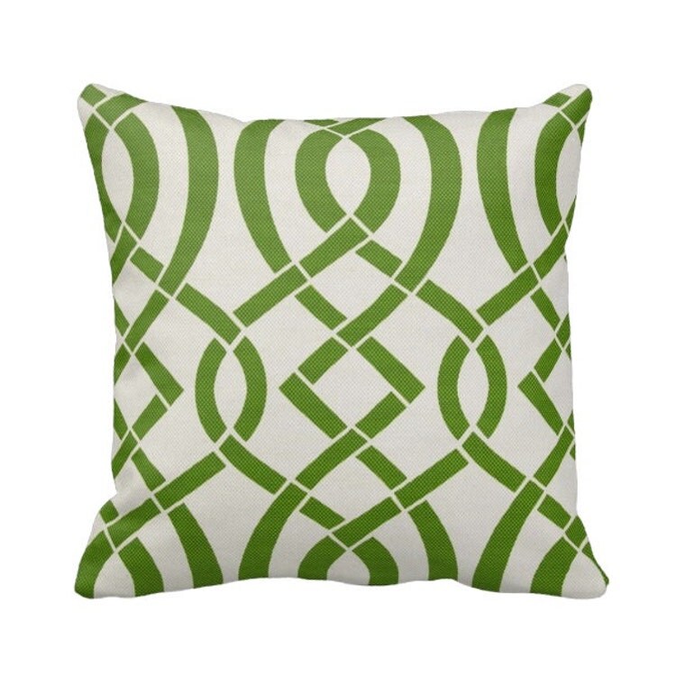 Zippered Citrus Green OUTDOOR Throw Pillow by PrimalVogueHomeDecor