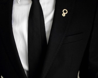 Groom's boutonniere, tie tack, groom's pin, gentleman brooch, men accessories, suit pin, minimalistic lapel pin, wedding circles boutonniere