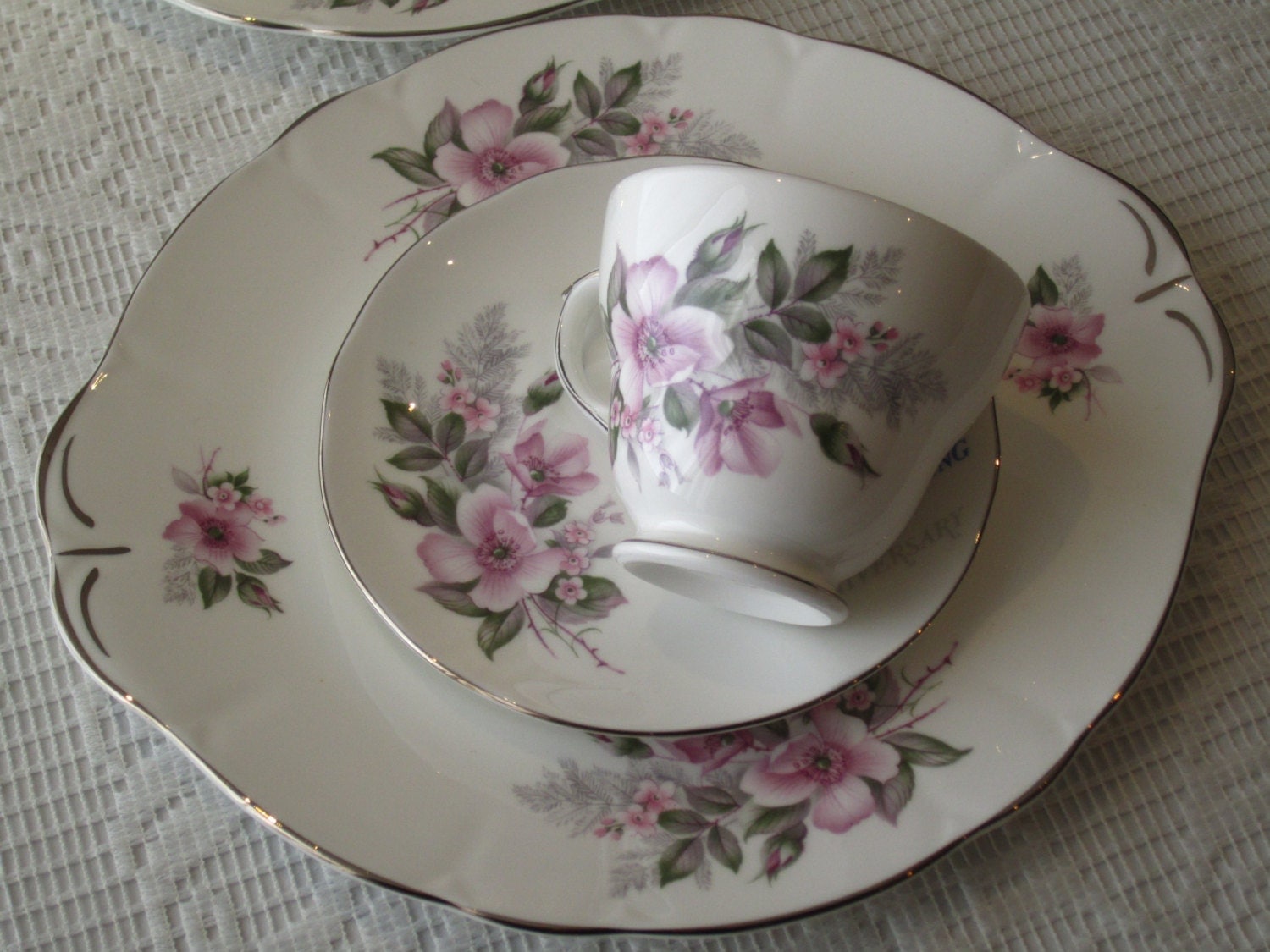 Trio Set Of 2 Duchess Bone China 25 Silver by WaterlooAntiqueQueen