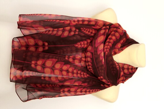 Floral Silk Scarf Women Fashion Accessories Unique Fabric Scarf Chiffon Scarf Boho Scarf Summer Outdoors Summer Party Personalized Womens