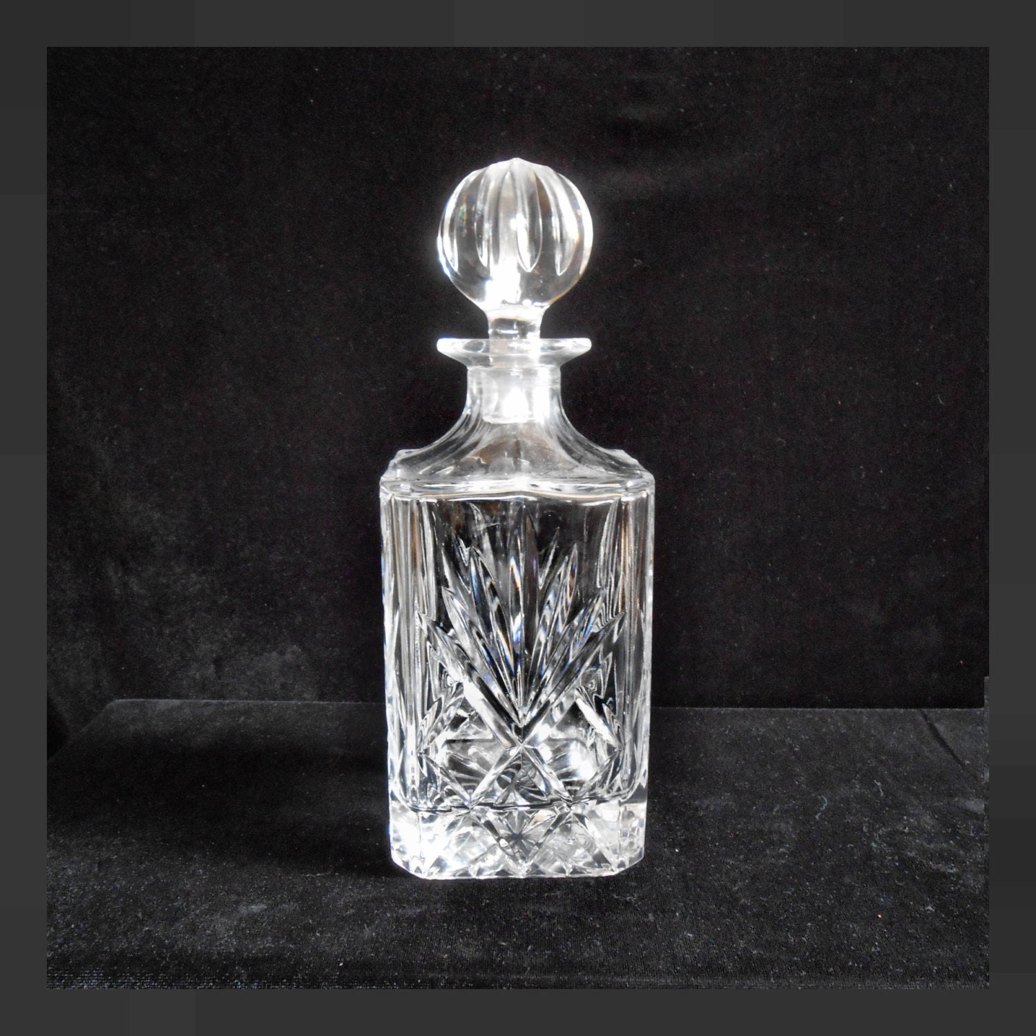 Square Decanter with Ball Stopper Lead Crystal