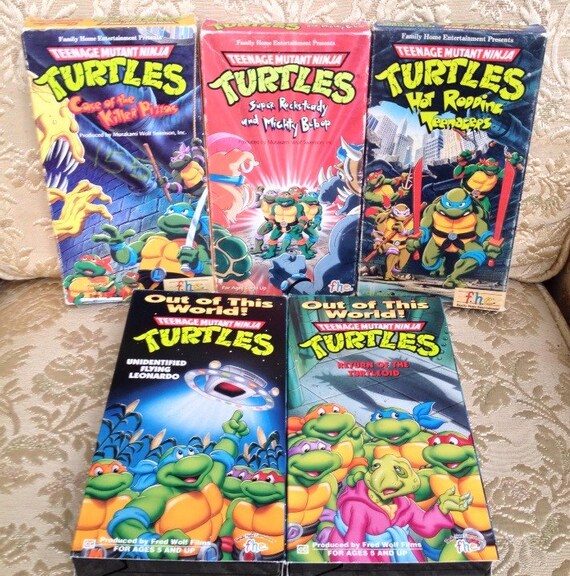 Items similar to 5 Ninja Turtles VHS Videos ~ Original Animated TV Show ...