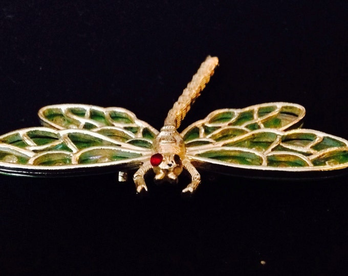 Storewide 25% Off SALE Vintage Silver Tone Emerald Green Stained Glass Style Dragonfly Brooch Featuring Clear Rhinestone Embellishments Desi Storewide 25% Off SALE Vintage Silver Tone Emerald Green Stained Glass Style Dragonfly Brooch Featuring Clear Rhinestone Embellishments Desi
