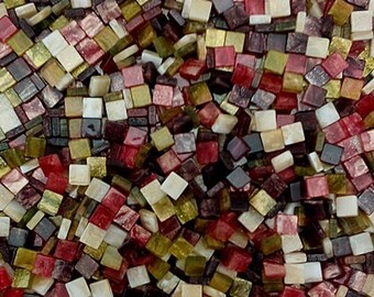 Resin mosaic tiles 5x5 mm, Marble effect, Colour mixes