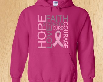 Breast Cancer Awareness "Hope Faith Love" Sweatshirt