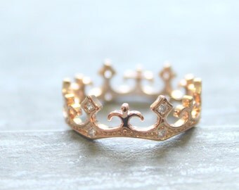 sovereign 14K rose Gold Crown Ring