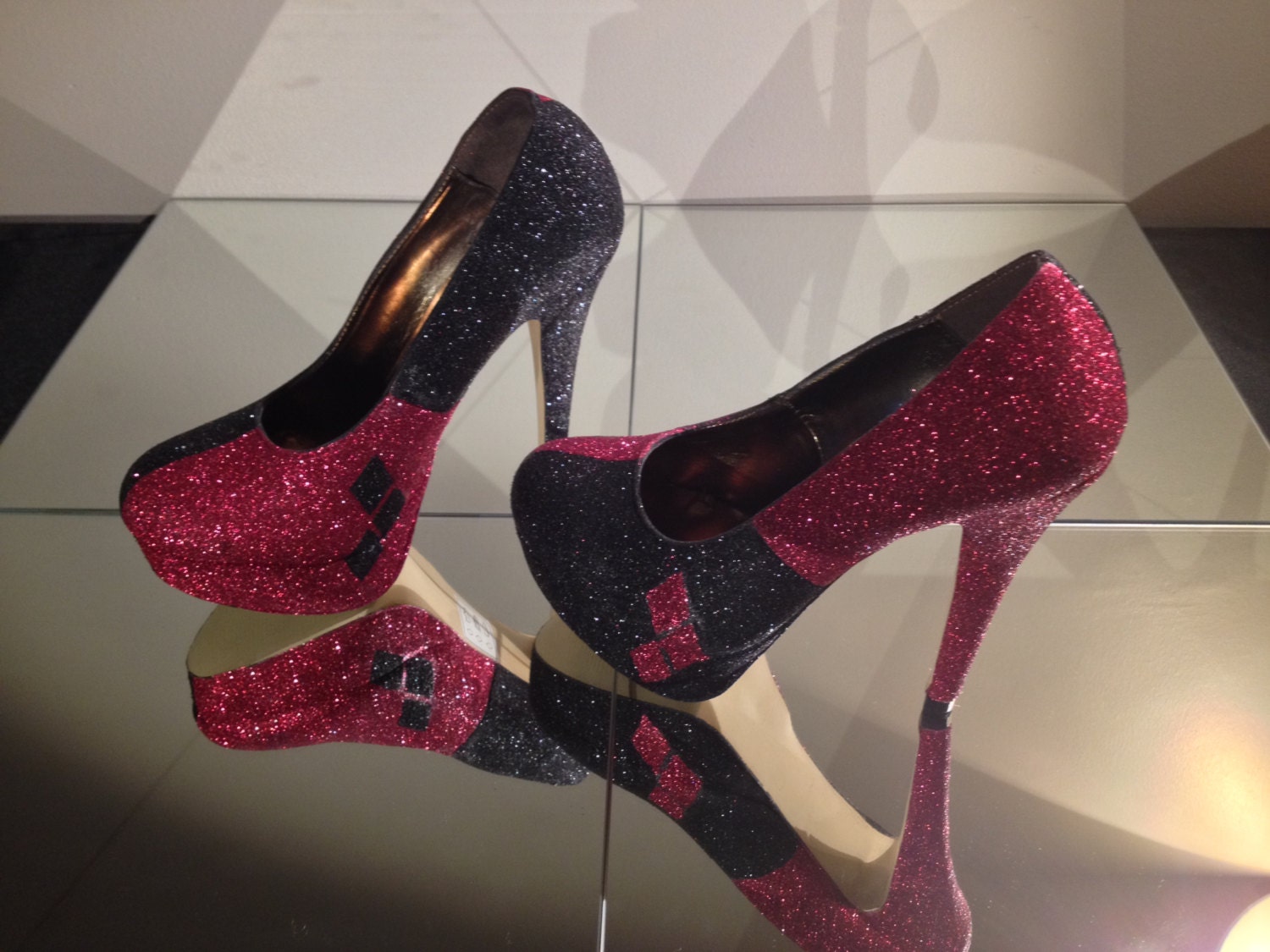 harley quinn high heel shoes