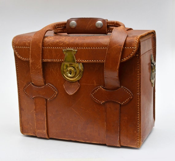 Vintage Brown Leather Camera Bag by BigBoyVintage on Etsy