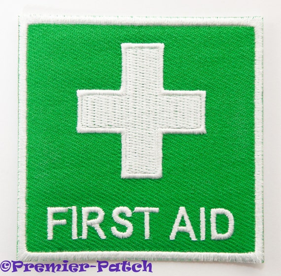 First Aid Logo Embroidered Iron on Patch Safety by PremierPatch