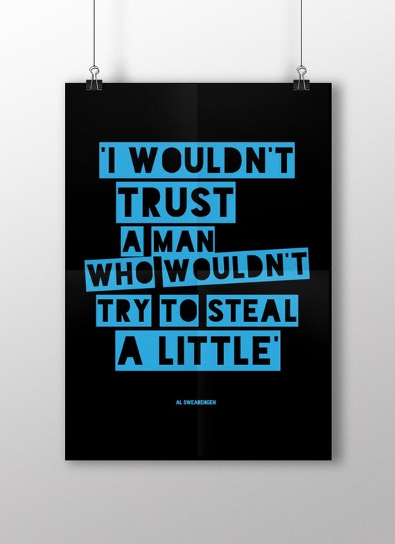 Deadwood quote artprint. Al Swearengen South by Leighisinkpixel