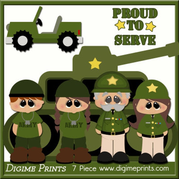Proud to Serve in the Army Clip Art by DigimePrintsClipArt on Etsy
