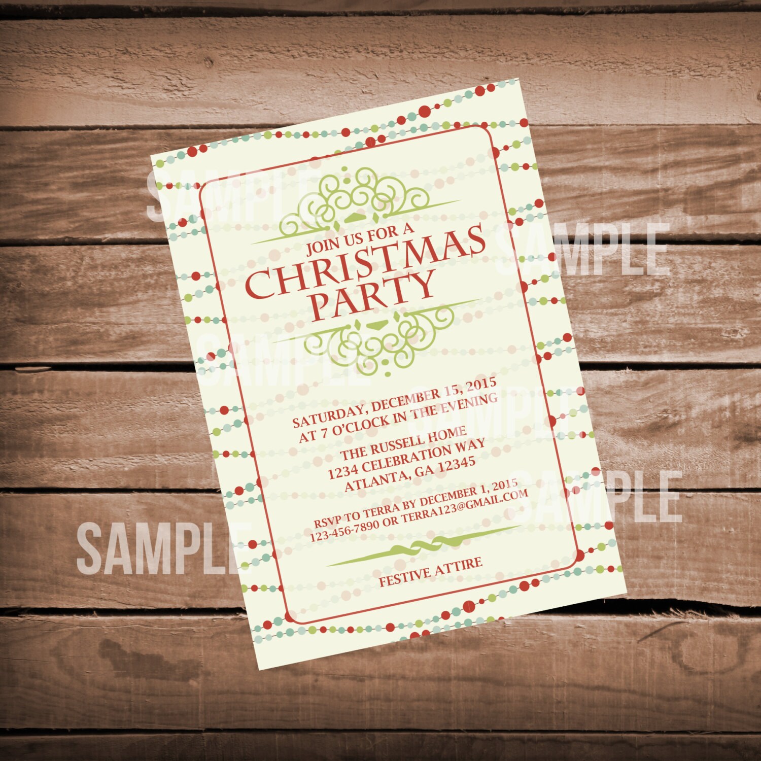 Elegant Christmas Party Invitation Holiday by WeAreHavingaParty