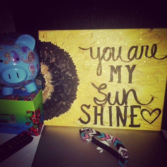 Items similar to You Are My Sunshine canvas on Etsy