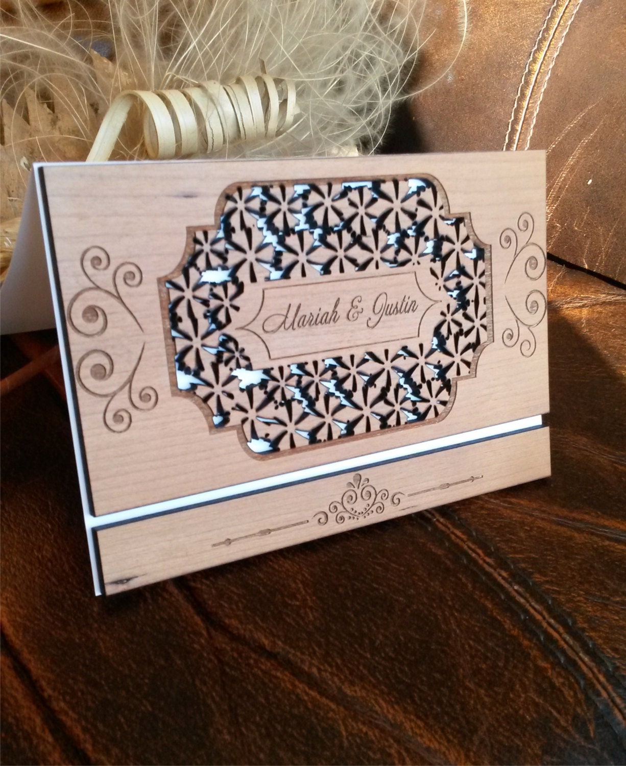 Wooden Wedding Invitations 4