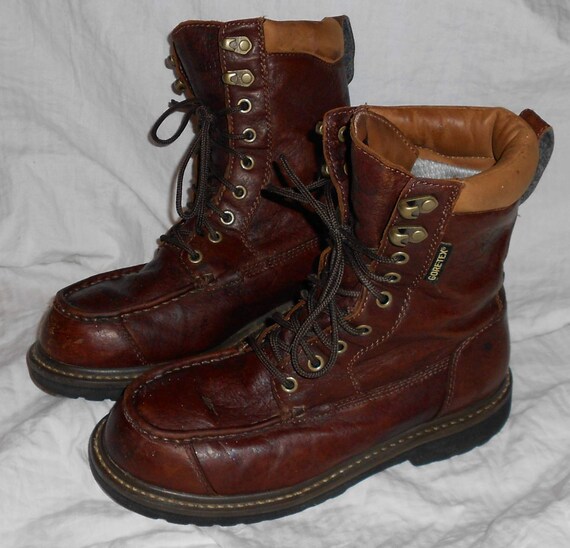 LL Bean Leather Kangaroo Upland Boots Men's 7 Wide