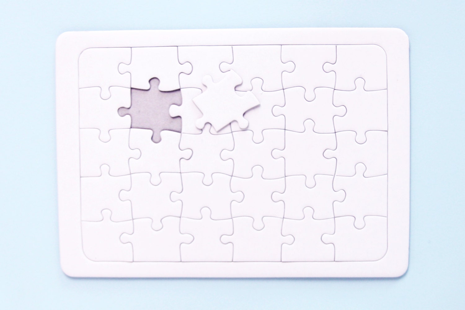 blank puzzle DIY 30 white cardboard puzzle eco toy gift