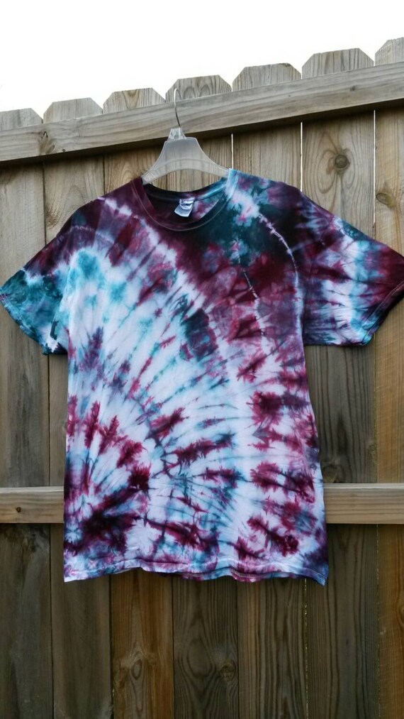 burgundy tie dye shirt