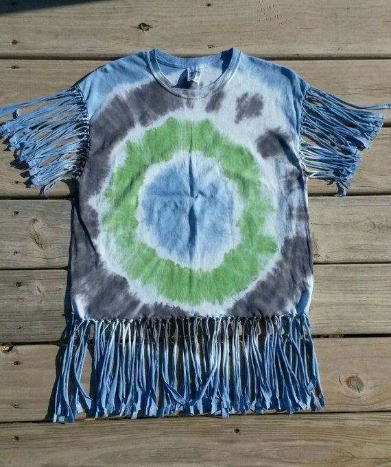 tie dye shirt fringe