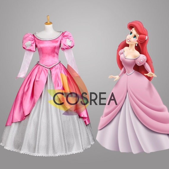 Disney Little Mermaid Princess Ariel Dress With Silver by Cosrea