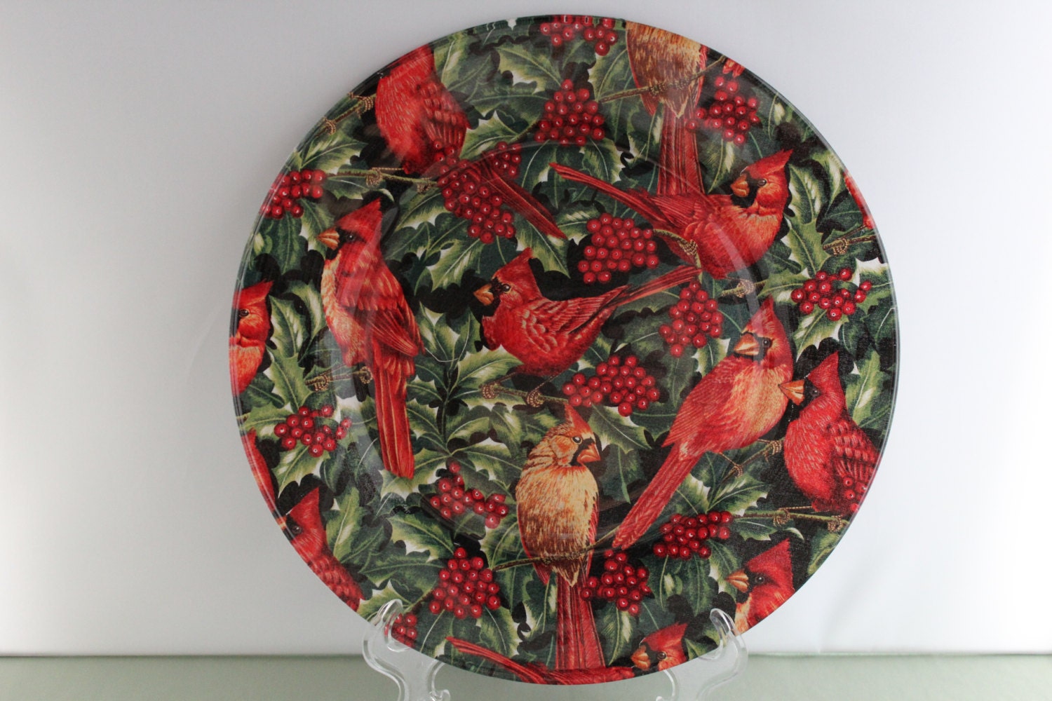 decorative cardinal christmas plate decorative cardinal christmas plate