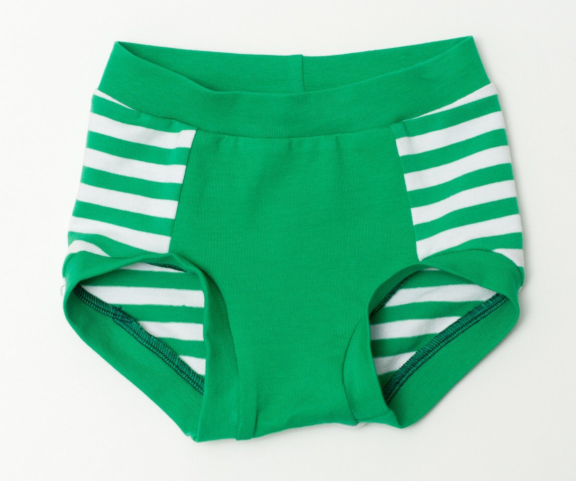 Boys' Briefs Boys' Green Striped Underwear Jersey