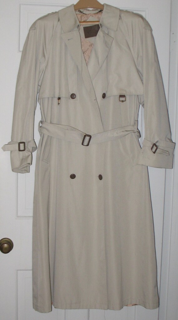 Vintage Etienne Aigner Trench Coat Sz 16R by SavvyStuffage on Etsy