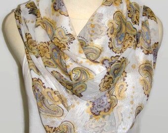 Infinity scarf Floral scarf camo scarf silk scarf loop scarf women fashion accessories for her