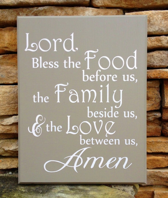 bless the food before us prayer hand painted by ThatsItforLess