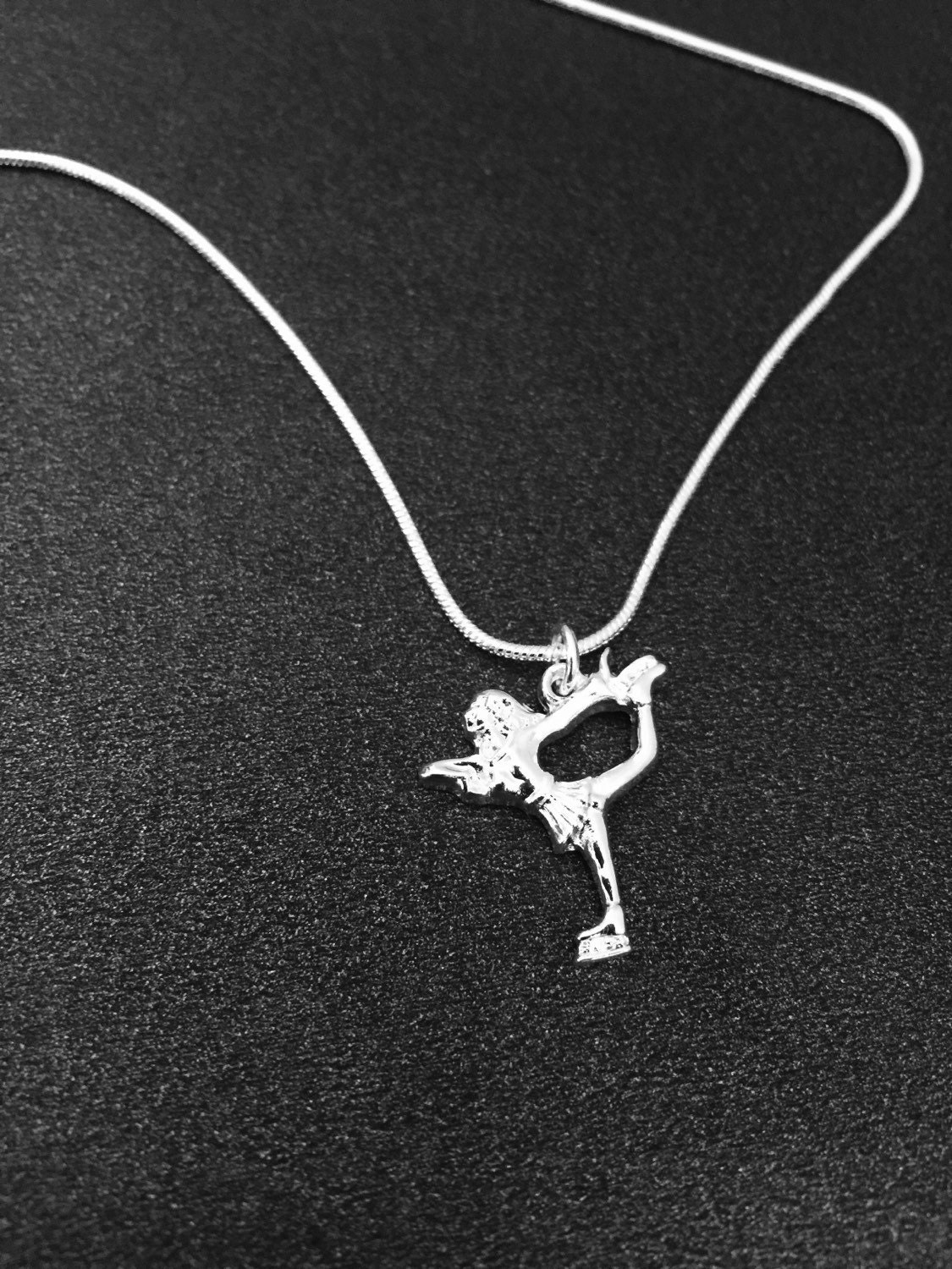 Ice Skate Necklace Figure Skater Necklace Ice Skate Charm