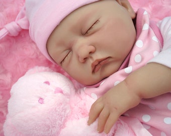 Reduced For A Limited Time - Reborn baby girl doll Sophie 22" big newborn 4lbs genesis heat paints real my fake baby realsitic sleeping baby