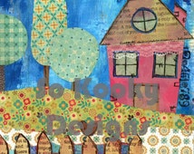 Popular items for whimsical houses art on Etsy