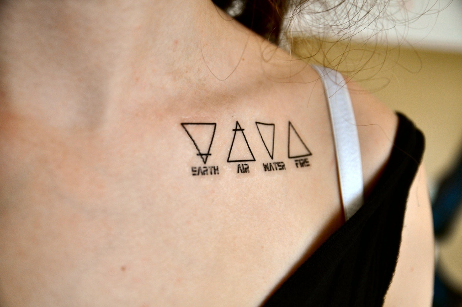 Earth Air Water and Fire Temporary Tattoo by temporarytattooyou