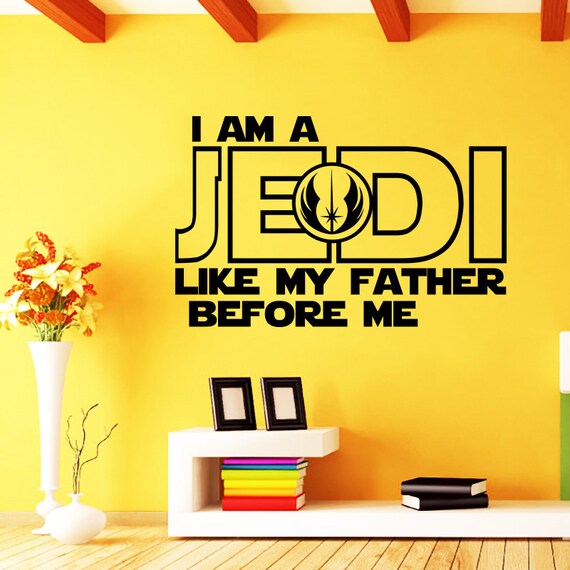 Star Wars Wall Decal Quote Luke Skywalker I Am by TrendyWallDecals