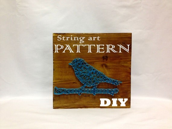 DIY String Art Pattern Bird Pattern and tutorial by OneRoots