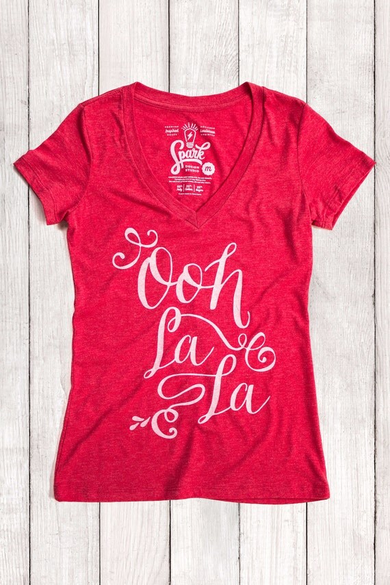 Ooh La La // Womens Vintage Red Graphic by SparkDesignStudioLA Ooh La La // Womens Vintage Red Graphic by SparkDesignStudioLA
