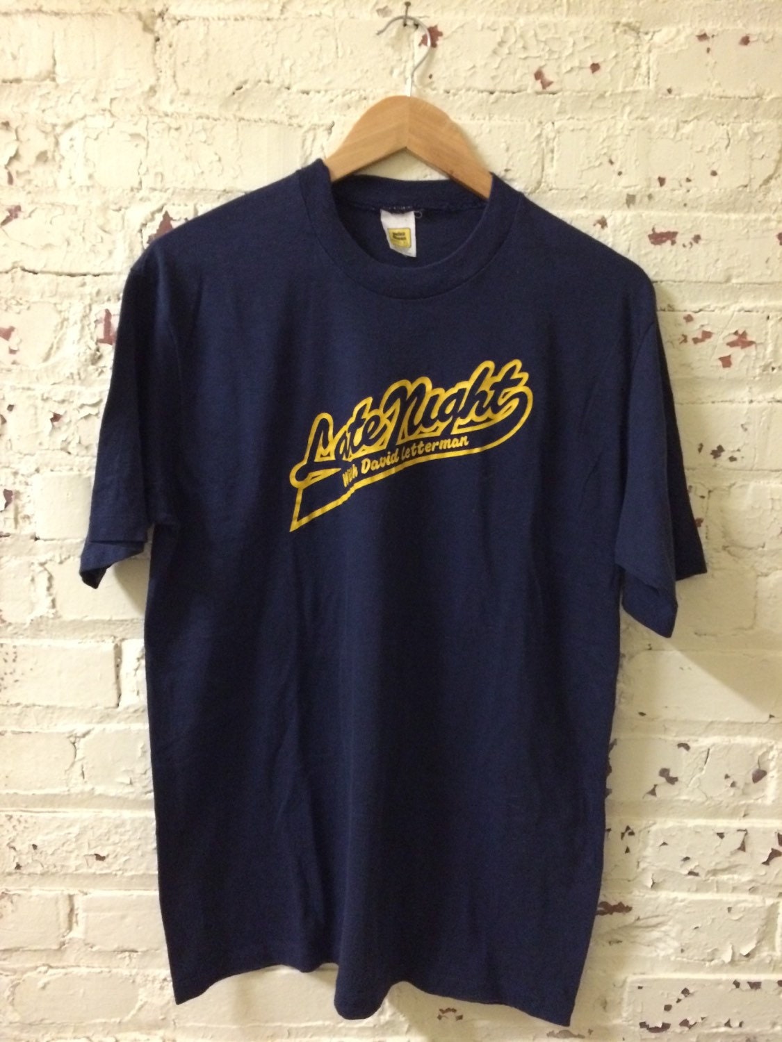 Vintage 1980s Late Night with David Letterman Navy Blue