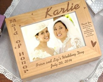 Maid of Honor Photo Keepsake Box, Maid of Honor Gift, Matron of Honor Gift