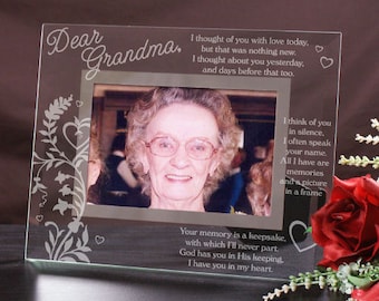 Engraved In Memory Of Glass Picture Frame