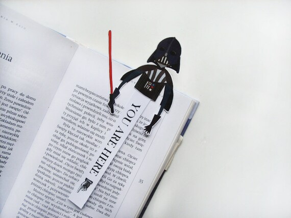 star wars printable bookmark darth vader by bignerdwolf on etsy