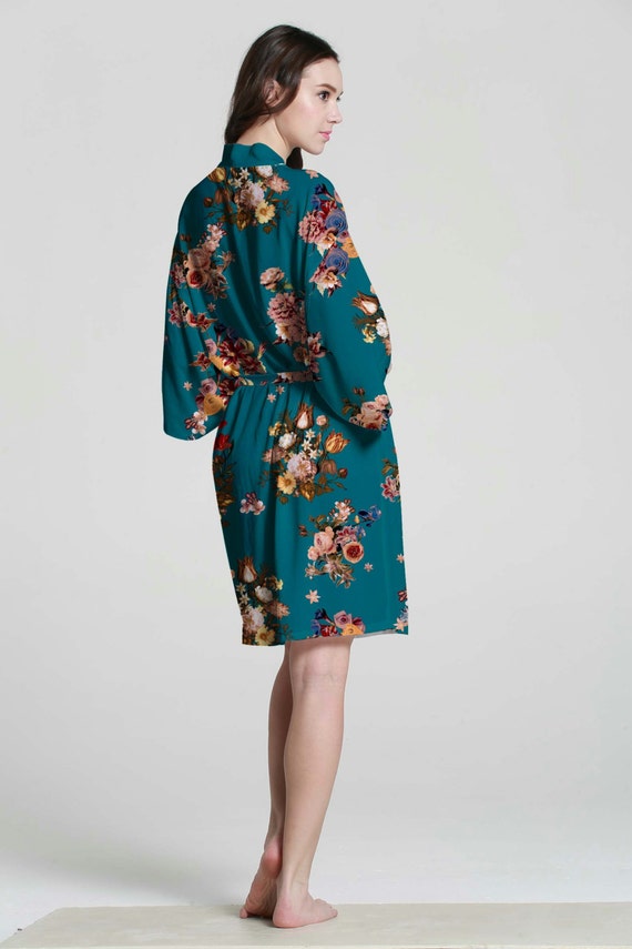 F07083 Cotton Chenille Robe Luxury Bath Robes Kimono Style Robe Night