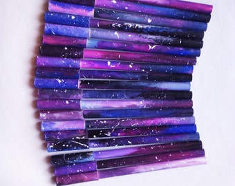 Original pen, galaxy pen, stars, cosmos, cute pen made from recycled paper, acrylic painting, handmade, eco, cute idea for gift, boho style