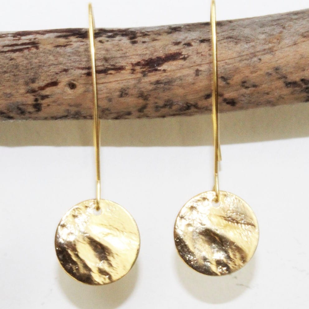 Gold filled Discs Earrings by MaYaJEWELRYDesign on Etsy