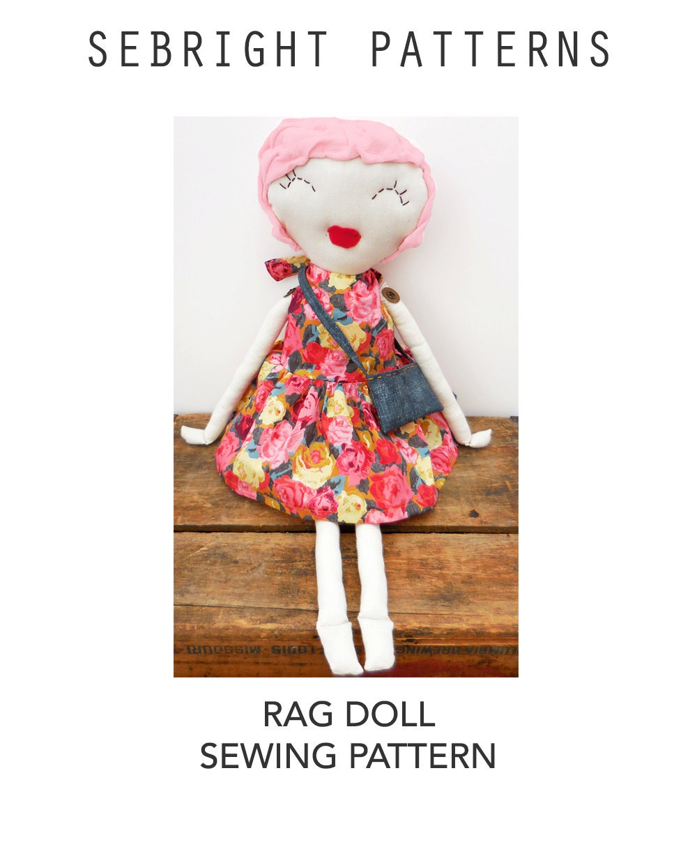 Modern Rag Doll Sewing Pattern Cloth Doll Pattern Softie