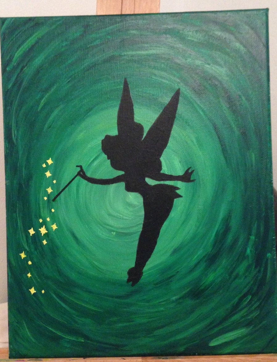 Tinkerbell Canvas Art by WishesComeTrueArt on Etsy