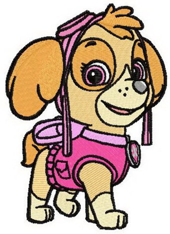 Paw Patrol Skye Machine Embroidery Design in by ProEmbroideryOnly