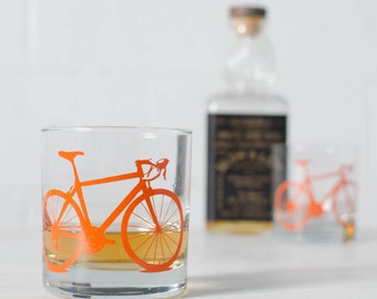 VITAL BIKE GLASSWARE screen printed bicycle glasses rocks or pint