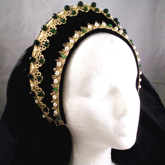 Renaissance French Hood Tudor Headpiece Anne Boleyn