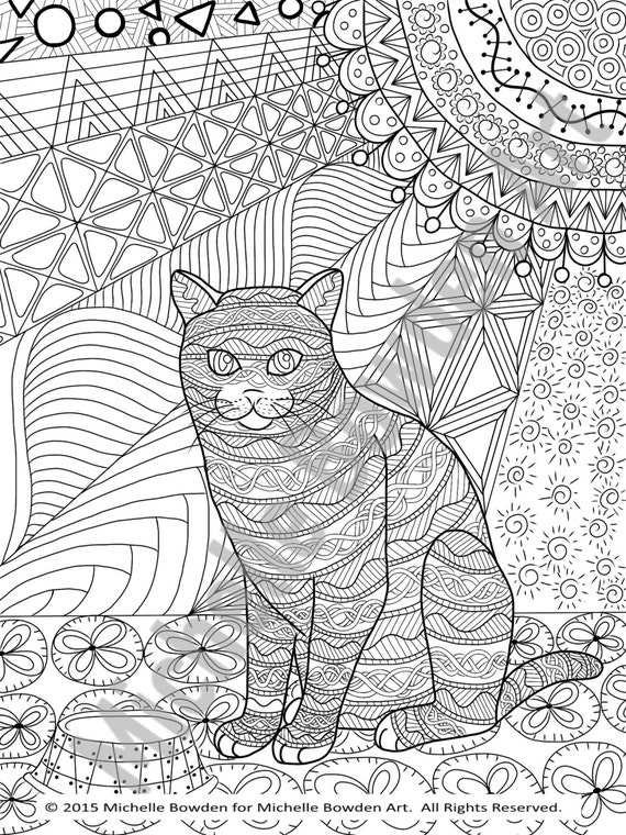tabby cat coloring pages - photo #17